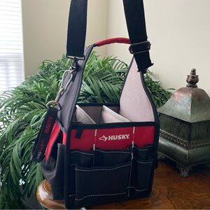 HUSKY 10” Open Top Tool Bag with Heavy Duty Hanging Hook with Strap